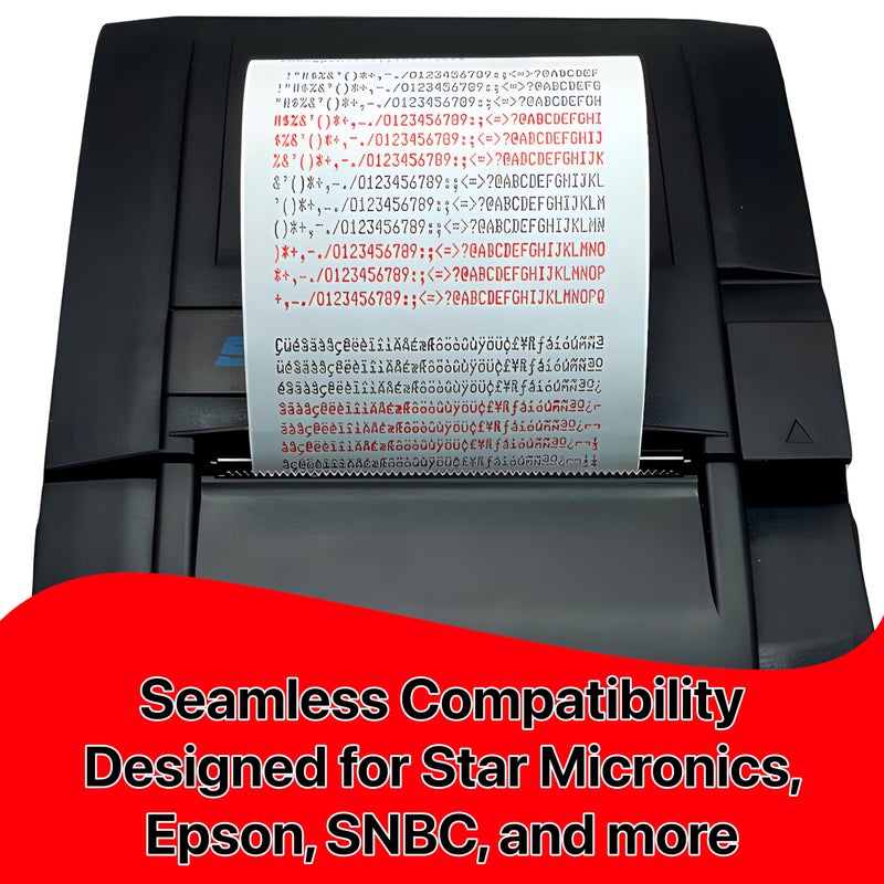 POKANIC ERC-30/34 / 38 Black and Red Ink Ribbon Cartridge Roller Replacement Receipt Kitchen Printer Compatible with Epson TM-200, TMU-220, TMU-230, Bixolon, SNBC SRP-275, SRP-270, BTP-M280 (6 Pack) - Image 3